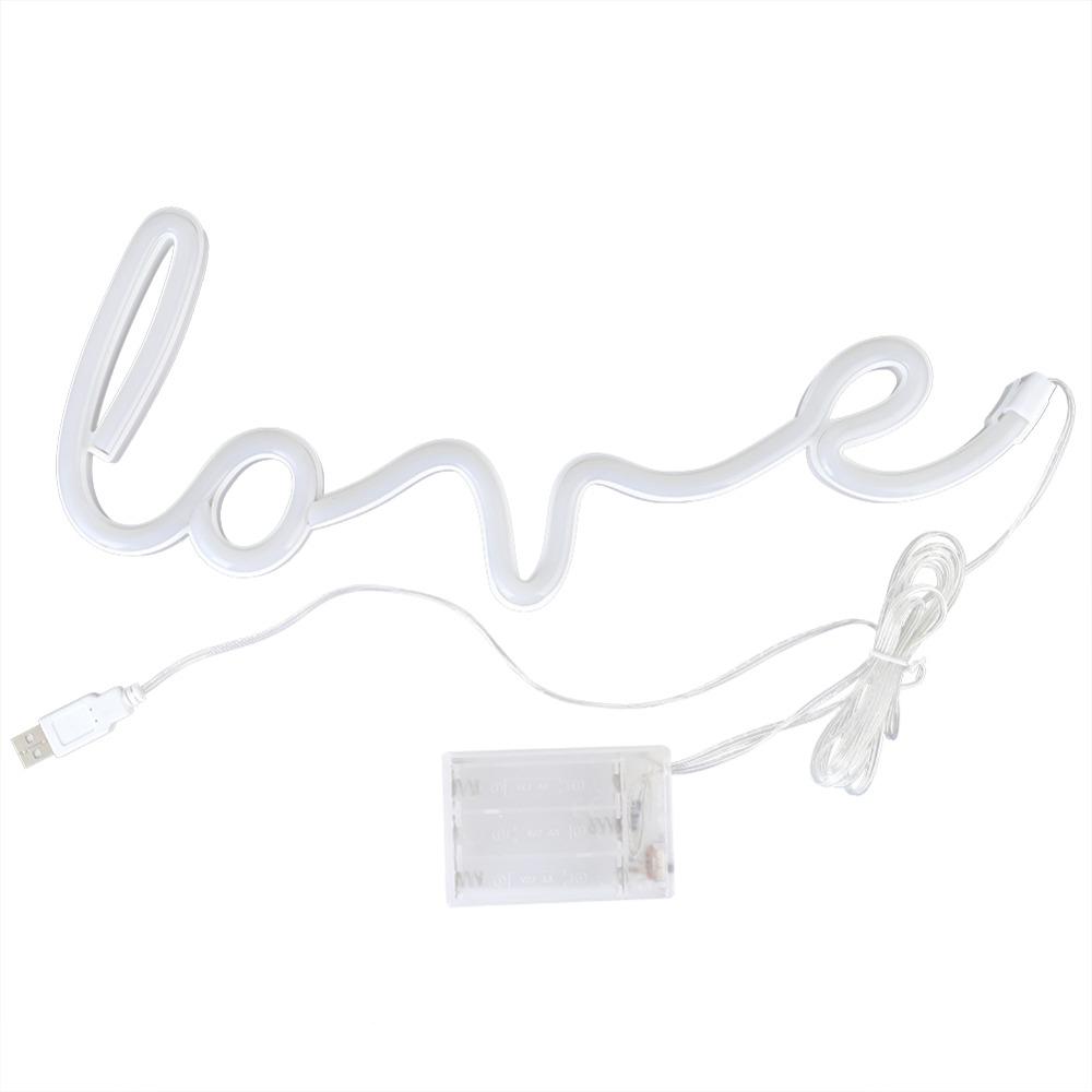 Love LED Light English Letter Shape LED Neon Sign Stylish Decorative Light  Dorm Decor