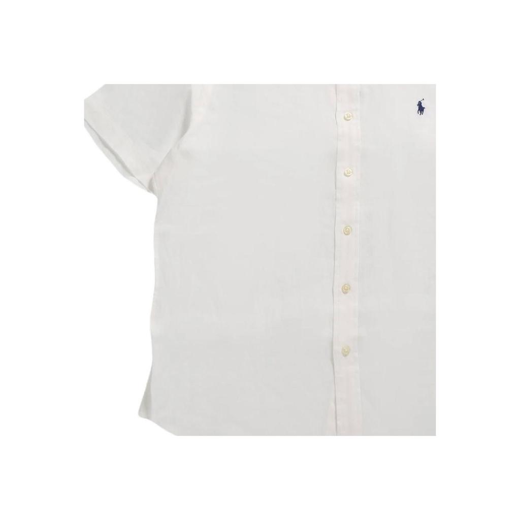 Polo Ralph Lauren Solid Logo Short Sleeve Shirt Men Shirts White 710966293-002
