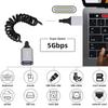 CY Cable USB-C Type C from Host USB3.0-A Female OTG Stretch Coil 100cm Extension 5Gbps Disk Phone Camera for Data