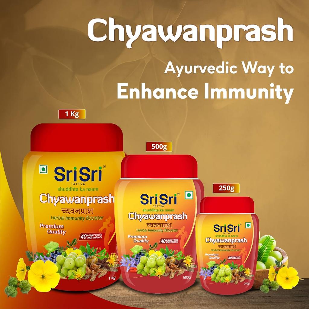 Sri Sri Tattva Chyawanprash Integratore Immunitario Erboristico Con Confezione da 500g Per Forza Vitalità ed Energia