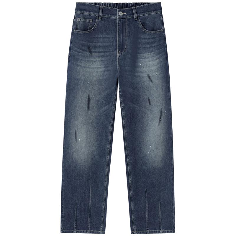 

Hotwind Men s 2026 Spring Loose Fit Ink Splash Jeans L