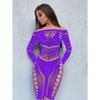 Sex Underwear Mesh Sexy Fishnet onesie Pajamas Hip Skirt Long Sleeve Tights
