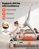 VEVOR Pilates Reformer with Tower 2.4 m Pilates Machine 181 kg Rubberwood, for Home Use and Gym Workout, with Jump Board, Springs, Sitting Box