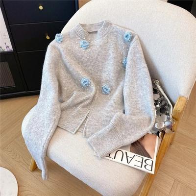 Sweater for Women Winter Thickened Pullover Warm Knitted Solid Color Long Sleeve Oversize Jumper Tops