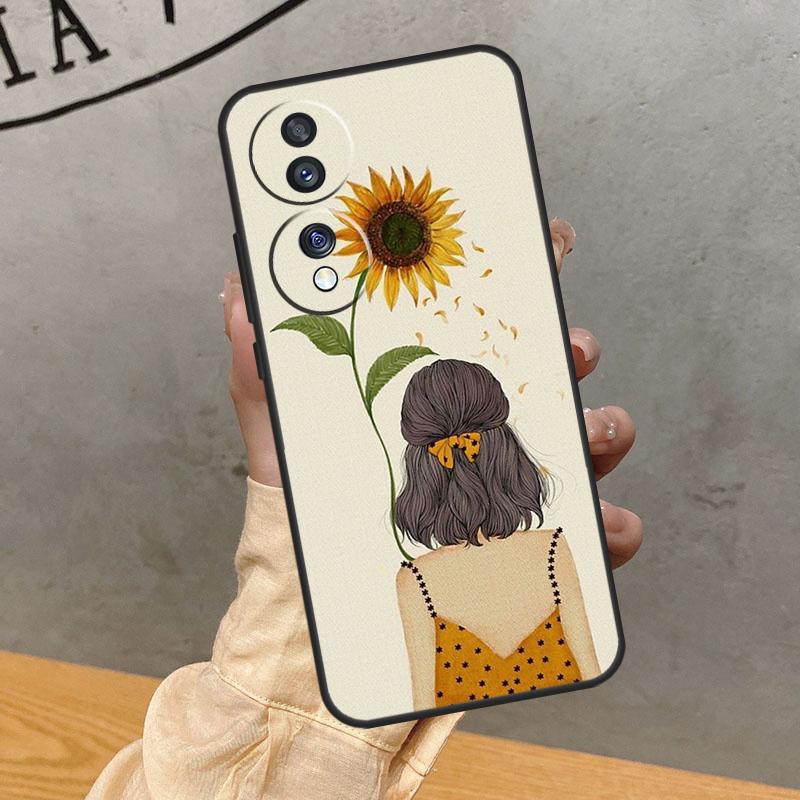 Beauty Yellow Sunflower Case For Honor Magic 7 Lite 5 6 8 Pro 200 400 50 70 90 Win RT X8c X8b X9a X9b X9c X9d Cover
