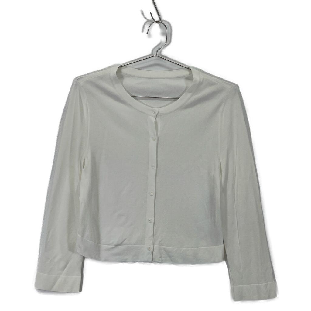 FOXEY 36823 White Upper Standard Long Sleeve Cardigan Tops 40 whiteUsed