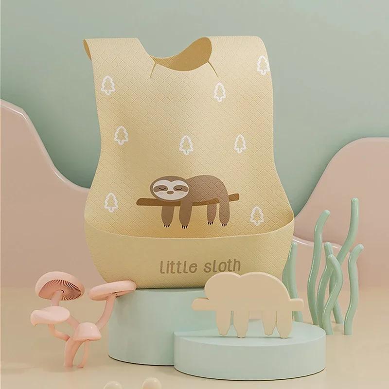 Infant Waterproof Print Bib Super Soft Saliva Pockets Children's Complementary Food Rice Bibs Burp Cloths Baby Items