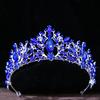 DIEZI Baroque Vintage Princess Queen Bridal Crown Headwear Crystal Tiara For Women Wedding Crown Hair Dress Accessories Zircon