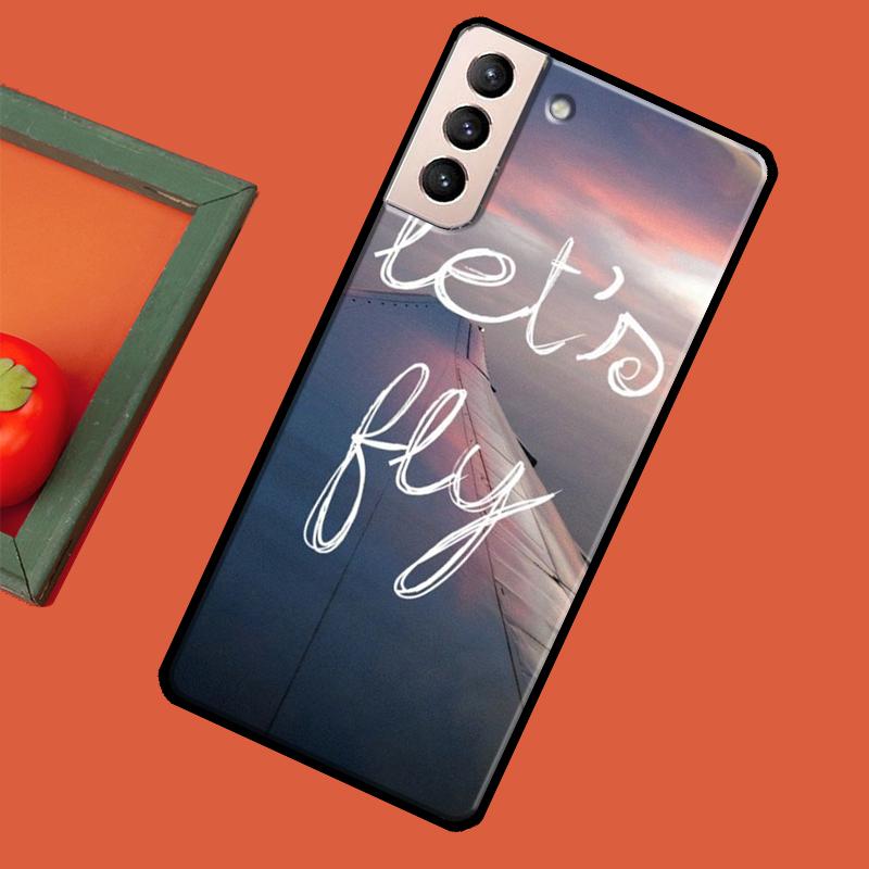 airplane Travel Flying Case For Samsung Galaxy S23 S22 Ultra S20 FE S21 Ultra Note 20 S8 S9 S10 Note 10 Plus Coque