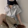 The Pink Men Overfit Check Roll Up Short Sleeve Shirt