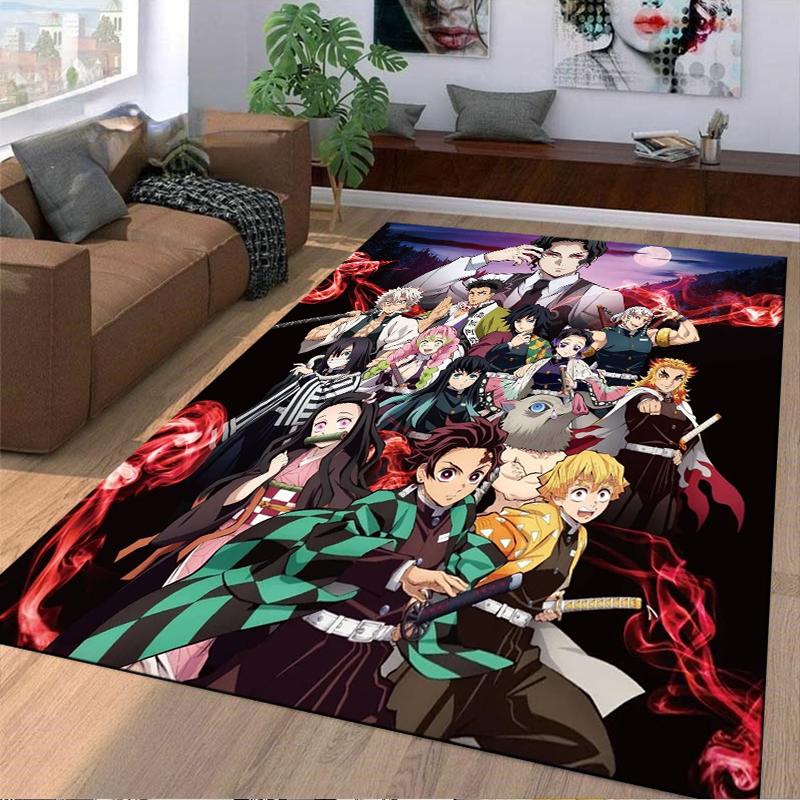 Anime Character Designed Floor Mat, Suitable As a Non-slip Mat for the Living Room or Bedroom Sofa