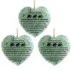 Ceramic Double-sided Heart-shaped Elephant Friendship Ornament Christmas Tree Decoration 2D Flat Pendant Friendship Souvenir