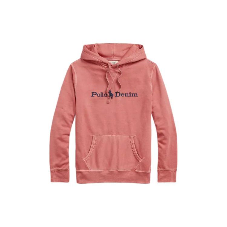 Polo Ralph Lauren FW22 Худи-пуловер однотонного цвета с принтом букв Мужские худи Красный MNPOKNI16822449-600 M