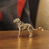 Labrador Retriever Mini Figurines Brass Puppy Statue Desktop Ornaments Vintage Home Decor Crafts