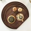 MiniMood Black Walnut Wood Oval Tray, 30 x 26 cm, 2 cm high, 290 g, Dark Brown (30cm*26cm*2cm)