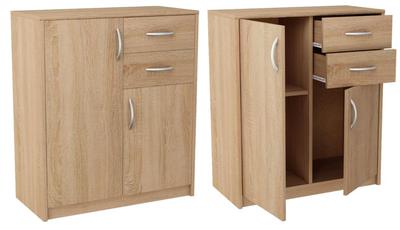 Chest Of Drawers, Cabinet, 2D2S, Sonoma Oak, Drawers, Shelf, Bookcase