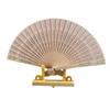 1 PC of Personalized Carved Wood Folding Hand Fans Customized Wedding Party Gift Decor Bridal Shower Gift with Eugen Bag
