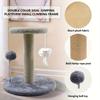 Sturdy Small Cat Tree with Scratching Column, Hanging Mouse and Spring Ball - Ideal Kitten Furniture