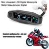 Multifunksjonelt motorsykkel Speedometer Vanntett Universal Mini LCD-skjerm Digital Speedometer Turteller