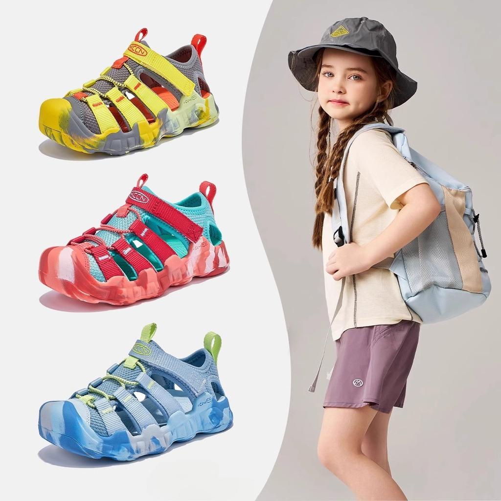 Kids Colorful Closed Toe Sandals Summer Outdoor Beach Shoes Non-Slip Hiking Wading Sandals for Boys Girls