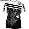 Nouveau T-shirt Homme Impression Nonne 3D Décontracté Col Rond Léger et Respirant Court