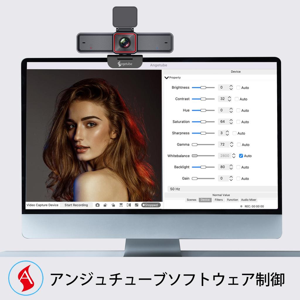 Angetube 4K Webcam Conference Camera High Speed Auto Framing 10x Zoom 1080p 60fps with Privacy Viewing AI Remote Auto Light Correction Noise Canceling