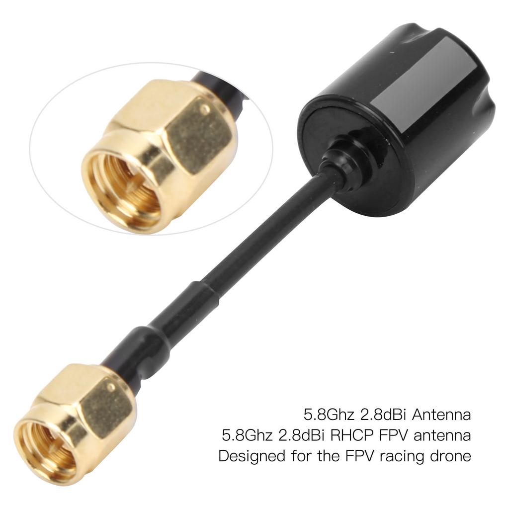 5.8Ghz 2.8Dbi High Gain for Racing Drone RC Replacement Parts Accessory(Black RPSMA)