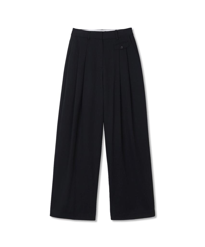 Michikoleondeonkosino Mini Pocket Wide Slacks Black