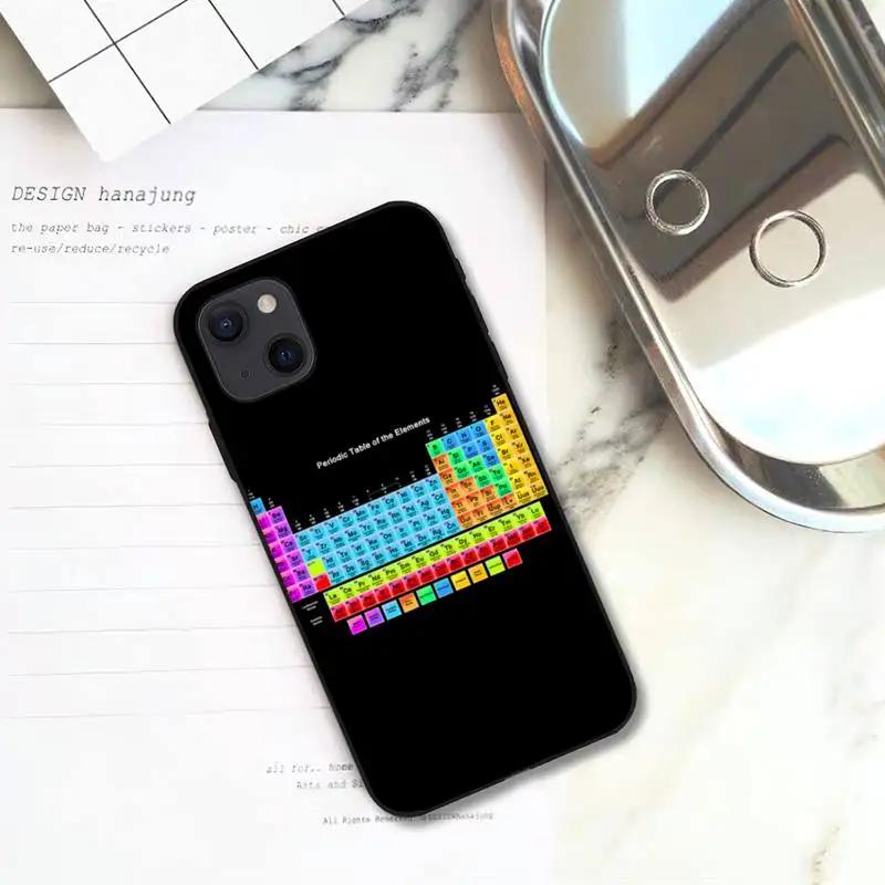 Чехол для телефона с периодической таблицей химического колледжа для iPhone 11 12 Mini 13 14 Pro XS Max X 8 7 6s Plus 5 SE XR Shell iPhoneXR