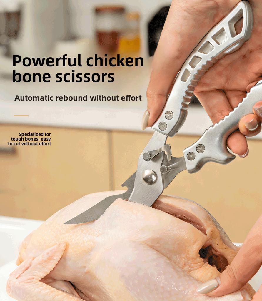 Stainless Steel Powerful Chicken Bone Scissors - Kitchen Multi-functional Household Bone-cutting Scissors