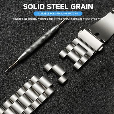 Metal Band for Samsung Galaxy Watch 8/8 Classic 40mm 44mm 46mm Stainless Steel Strap for Galaxy Watch 7 Ultra 2025 47mm Bracelet