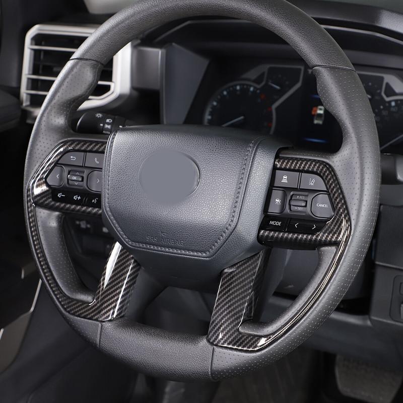 Car Steering Wheel Trim Button Decoration Frame ABS Cover Sticker Interior Accessories ForToyota Tacoma 2024 2025 /4Runner 2025