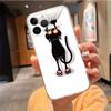 Husa de telefon pentru Iphone 14 Pro Max 13 12 11 Pro Max Xs Xr X 12mini 7 8 Plus Se Husa cu pisici negru cu desene animate Funda