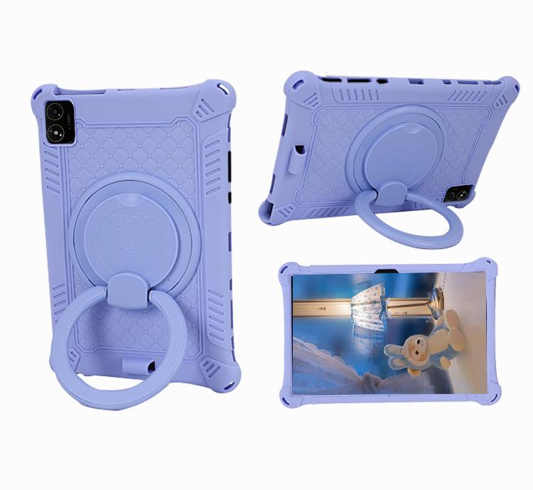 Rotatable Leather-Texture Silicone Case for Teclast T40 5G Tablet, Anti-Drop Protection