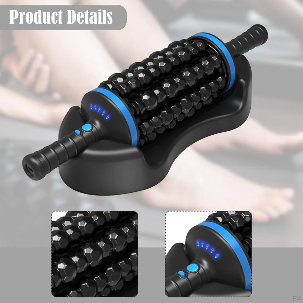 Rolling Percussive Massage Machine 5 Levels Adjustable Non Slip Handle Easy to Use DC 5V Electric