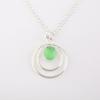 Rare Green Cat's Eye Gemstone 925 Sterling Silver Jewelry Handmade Pendant 1.65" PP-61-44