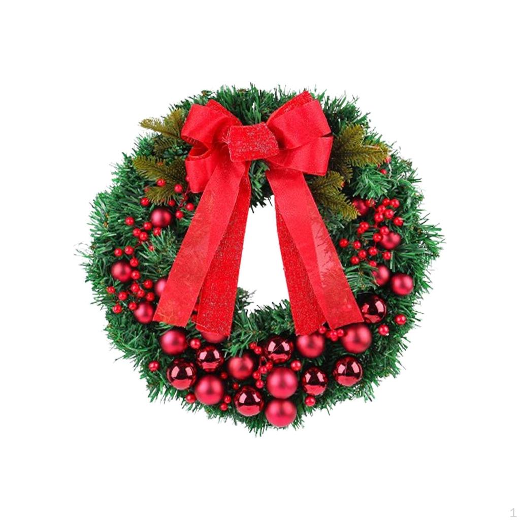 Sztuczny wieniec bożonarodzeniowy ozdoba kula domowa tło drzwi Xmas na imprezę