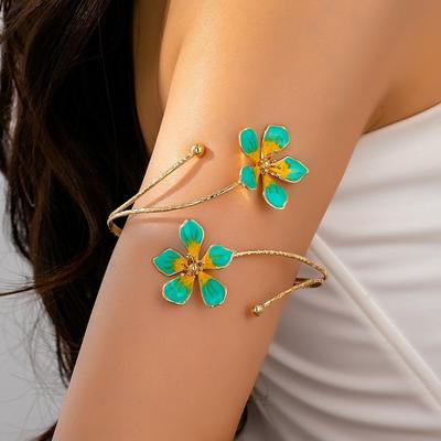 Verstellbares Öffnungsarmband Blumen-Armring Armmanschette Armband für Partys & Besondere Anlässe