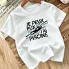 Kids Swimming Theme Print T-Shirt Fashion Sports Style Children Short Sleeve Top Summer