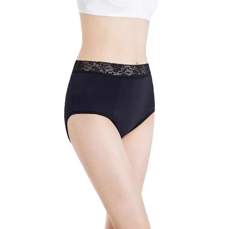Shanhao  Period Panties Women High Cut Leakproof Seamless Menstrual Underwear Medium Flow Period Underwear for Women Xxs чёрный