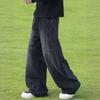 Spring and Autumn Dark Blue Jeans Men's Trend Brand Loose Straight A Jeans American High Street Trend Wide Leg Pants