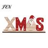 Wood Letter Ornament Wooden Christmas Table Sign, XMAS SNOW NOEL Tabletop Sign with Festive Party Decor Base, Hollow Centerpiece for Xmas Decorations