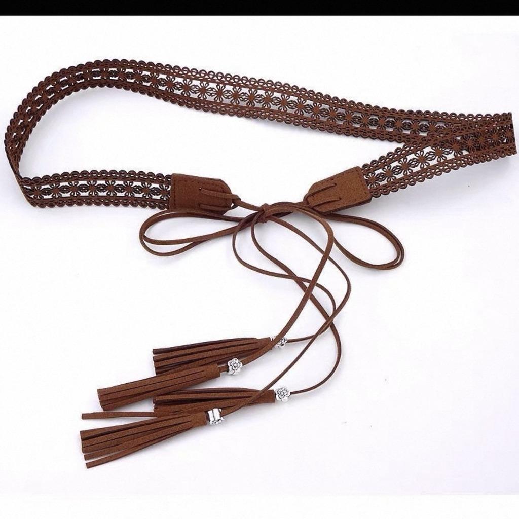 Women'S Decorative Belt Vintage Hollow Out Lace Belt Woven Tie Belt Elegant For Outdoor Activities Hanfu Dresses