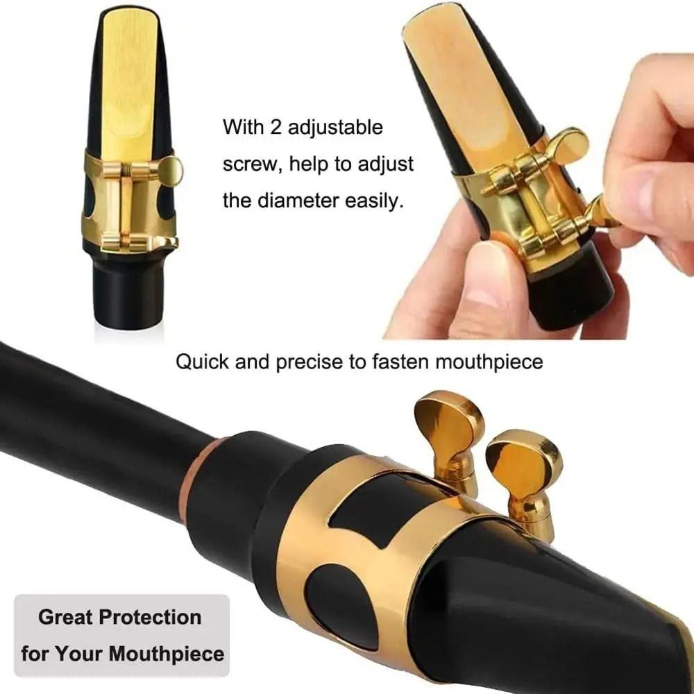Double Screw Fastening Saxophone Ligature Brass Material Reed Fastener Alto Saxophone