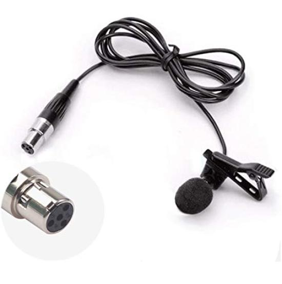 4-Pin Mini XLR Microphone Compatible with Shure BLX14, SLX14, QLXD14, and SVX14 Bodypack Transmitters