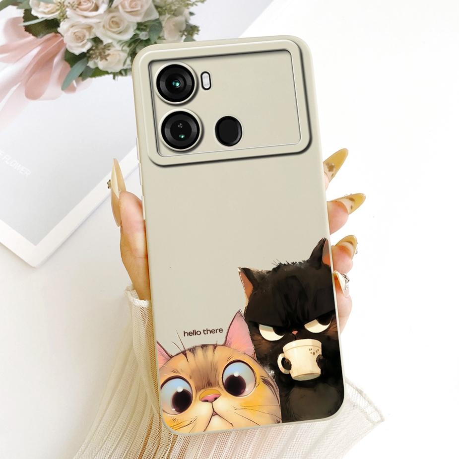 For Itel P40 Plus Case P683L Luxury Candy Painted Cover Soft TPU Matte Phone Case For Itel P40 P 40 ItelP40 P40+ Back Cover Bags