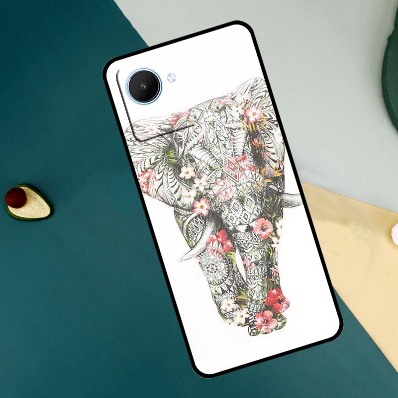 Elephant Mandala Aztec For Realme 15 14 10 11 12 13 Pro Plus C65 C67 C71 C63 C61 C55 C51 C53 C75 GT6 GT7 Pro Case