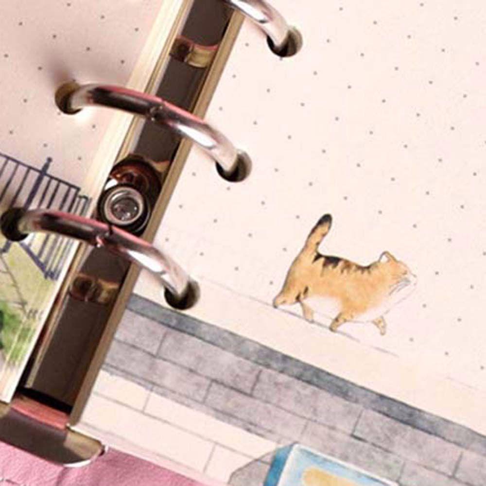 Notebook Refill Grid Pages 80 Sheets Loose Leaf A6 Notebook Inner Pages Sakura And Cat Binder
