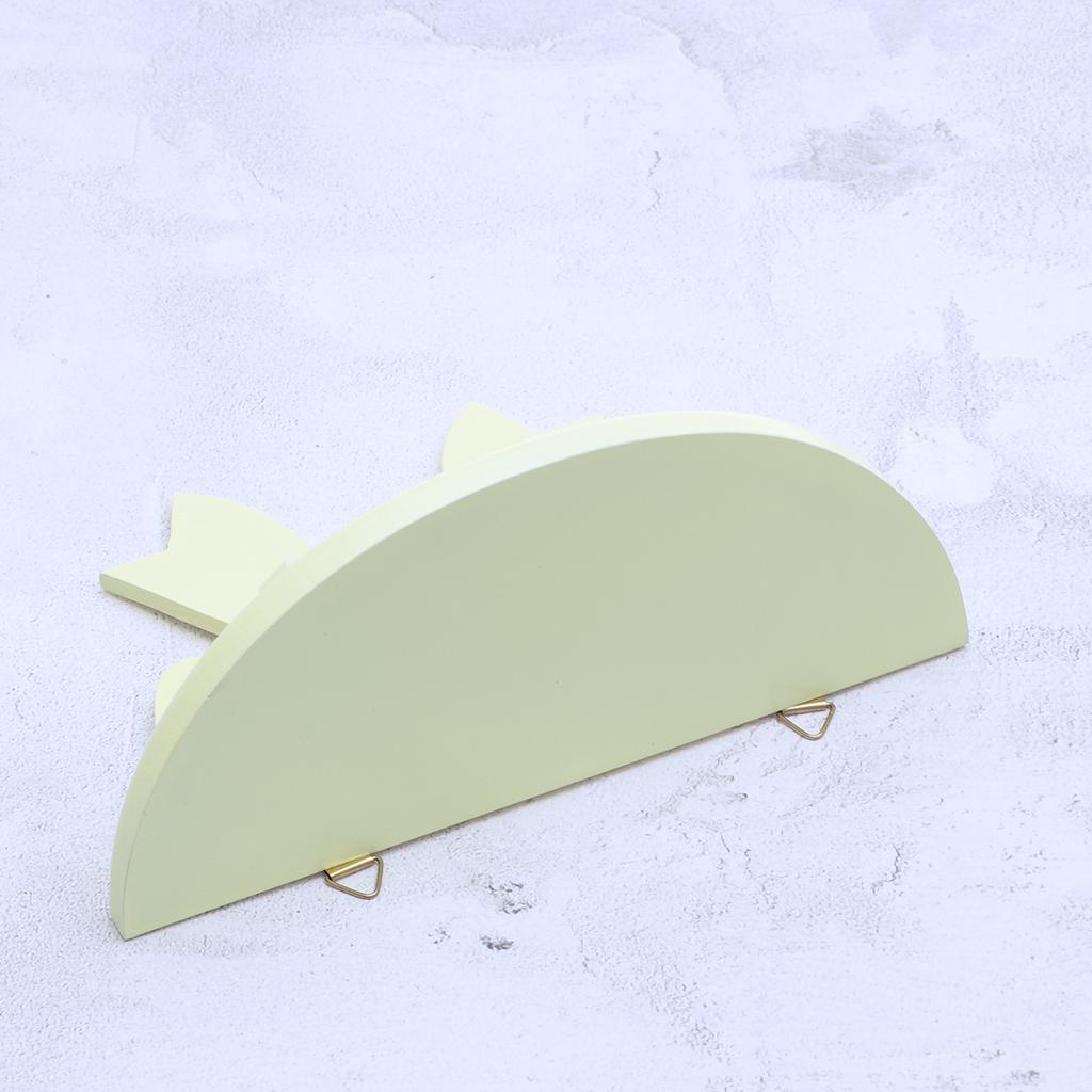 Premium Wooden Storage Rack Shelf Water Resistant Butter Semicircle Shape Wall Holder For Bedroom Kids Room Decorative