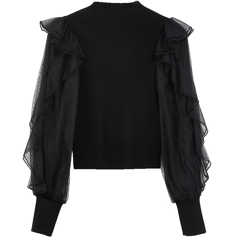 

VEROMODA Women s Ribbed High-Neck Knit Top M